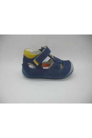Angelokids Perlina 01102 Doğal Deri Ortopedik Ilk Adım Ayakkabısı 18-21 (429128236) Mavi