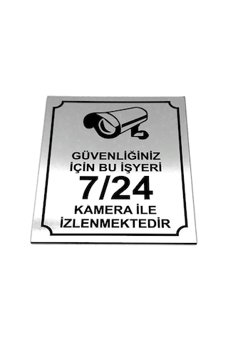Güvenliğiniz Için Bu Işyeri 7-24 Kamera Ile Izlenmektedir Xl