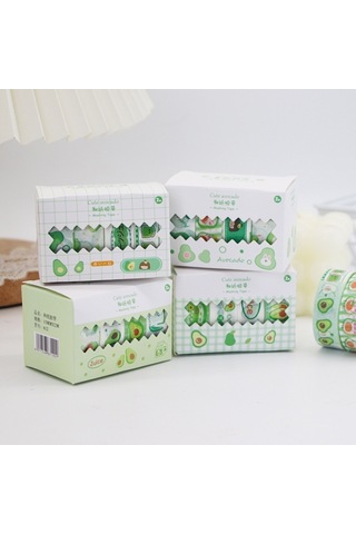 4pcs/kutu 15mm X 2m Avokado Kız Washi Bant El Hesap Malzemesi Random Delivery , Size:1 Boxes Diğer