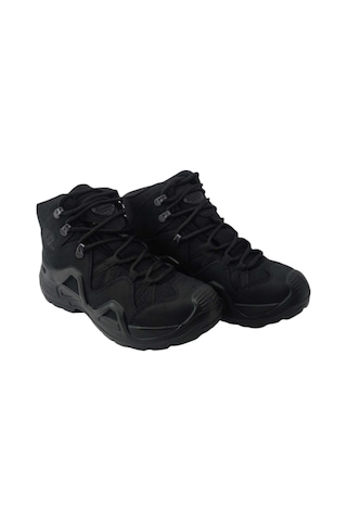 Scooter Kısa Askeri Bot Outdoor Dağcı Taktikal Nubuk Deri Su Geçirmez Waterproof Bot - Siyah