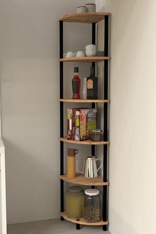Gusto 6 Katlı Mutfak Rafı Çok Amaçlı Mutfak Düzenleyici Dekoratif Mutfak Raf Ünitesi Ve Organizer - Meşe Meşe