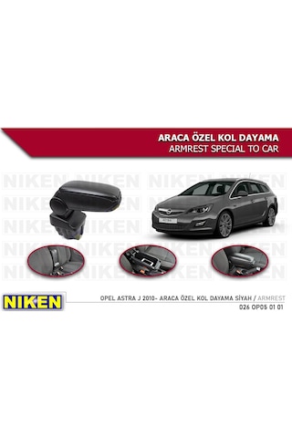 Niken Opel Astra J Kol Dayama Kolçak Siyah Araca Özel