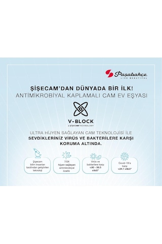 Paşabahçe Allegra V-Block Ayaklı Kadeh - Ayaklı Bardak 6 Lı 490Cc