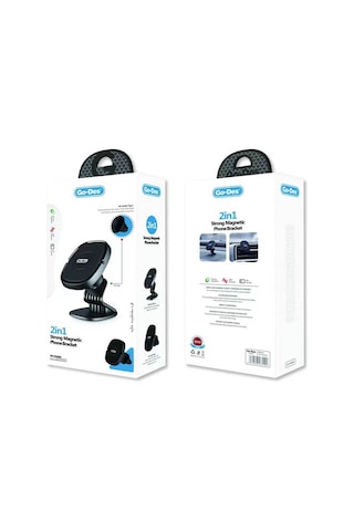 Go-Des GD-HD666S Magnetik Dönebilen 2in1 Havalandırma Ve Düz Zemin Tasarım Araç İçi Telefon Tutucu