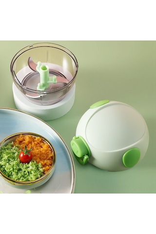 Vkemall El İşlemli Sarımsak Ezici, Çok Amaçlı Baharat Ve Et Çırpıcı, Manuel Geri Çekme Dizayni, Mini Boyut Mavi/pembe/yeşil Yeşil