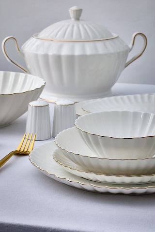 Aryıldız Sintra Gold 60 Parça Porselen Yemek Takımı Ar255469