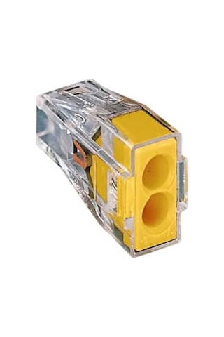 Koodmax 25 Adet Pct-102 2 Pinli İtmeli Hızlı Kolay Kablo Tel Birleştirici Konnektör Vidasız Klemens