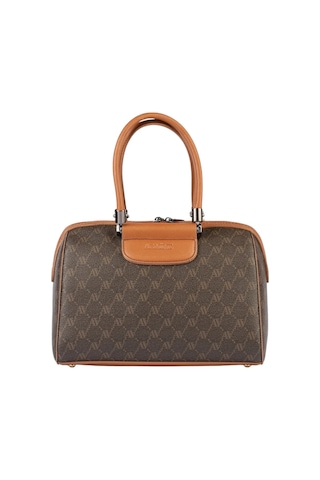 Armine 396 Kadın Omuz Çantası Kahve Noktalı Kahverengi