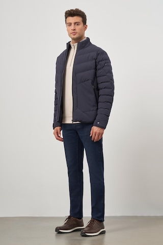 İmza Koyu Lacivert Dolumlu Hakim Yaka Slim Fit Dar Kesim Klasik Mont 1007245153 Koyu Lacivert