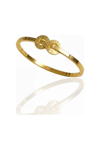 Altın Aşk Düğümü Model Ajda Kelepçe Bilezik