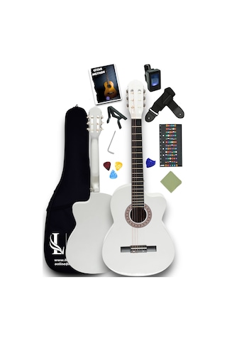 Cg-3901wh Klasik Gitar 4/4 Sap Ayarlı Kesik Kasa Full Set