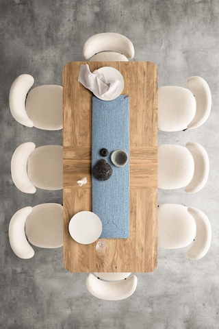 Koza Home Cesta El Yapımı Örgü Turkuaz Köşeli Runner 37x136 4004 Standart