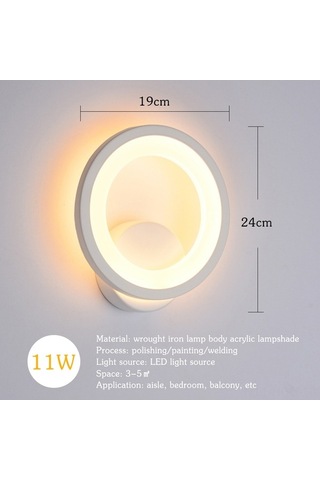 Tongxida Modern Led Duvar Lambası - Yatak Odası, Otel Salon İçin Şık Akrilik Ilık Beyaz Ilık Beyaz