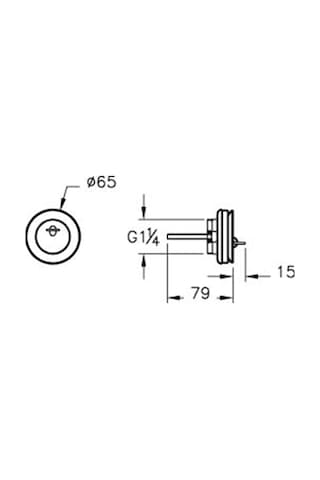 VitrA A45137 Lavabo Yuvarlak Süzgeci.Sabit