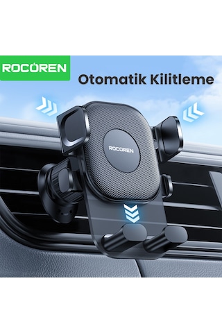 Rocoren Metal Kancalı Havalandırma Destekli Araç İçi Telefon Tutucu