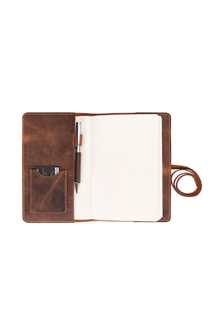 Bloom Scribe Wrap Saddle Brown A5 Hakiki Deri Defter Kılıfı
