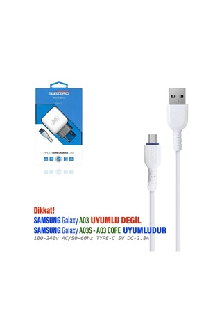 Samsung Galaxy A03s - A03 Core Uyumlu Şarj Cihazı 5v 2.8a