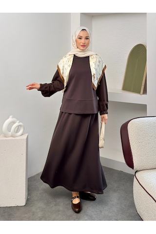 Mihran Butik Elite Model Modal Kumaş Kadın Alt Üst Takım Kahverengi Mihran Butik Elite Model Modal Kumaş Kadın Alt Üst Takım Kahverengi