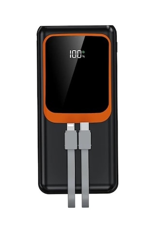20000 Mh Pd 20w Ve Usb 22.5w Hızlı Şarj Dahili Type C Ve Lightning Kablolu Dünya Standartlarına Uygun Polymer Batar