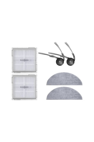 Roborock Q8 Max Pro 2025 Model Uyumlu Hepa Filtre Yan Fırça Mop-6 Parça