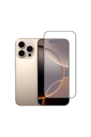 Pp Apple Uyumlu iPhone 16 Pro Max Ekran Koruyucu 9d Tam Kaplayan Kavisli