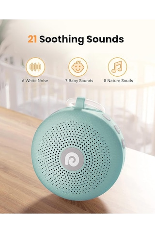 Dreamegg Beyaz Gürültü Makinesi - 21 Rahatlatıcı Ses - Nane Yeşili
