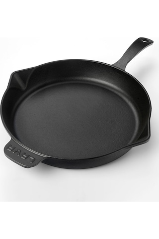 Lava Döküm Yuvarlak Kızartma Tavası Metal Kulplu Çap 34 CM