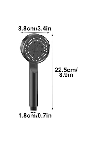 Busstier Turbo Duş Başlığı, Yüksek Basınçlı El Duşu, 5 Fonksiyonlu Duş Başlığı Siyah Sku: Smgstk67910f6c9f Diğer