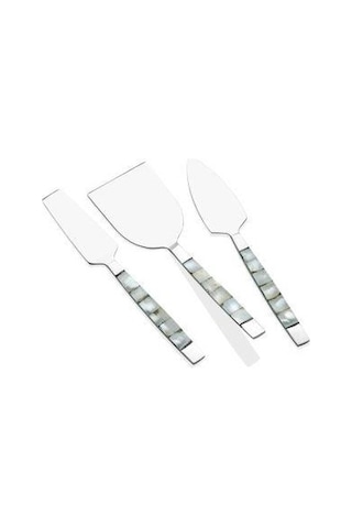 The Mia Pearl Peynir Servis Takımı White 3 Parça Ckb0175