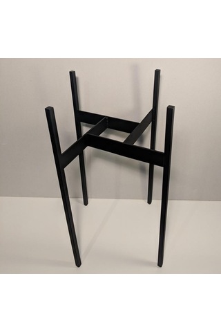 Çiçek Sehpası Metal Saksılık Modeli  Çiçeklik Standı Siyah