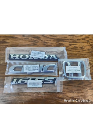 Honda Bagaj Amblem Yazısı Civic Uyumlu 3m Bantlı Arka Logo 1.6 İes Civic 1998-1999-2000