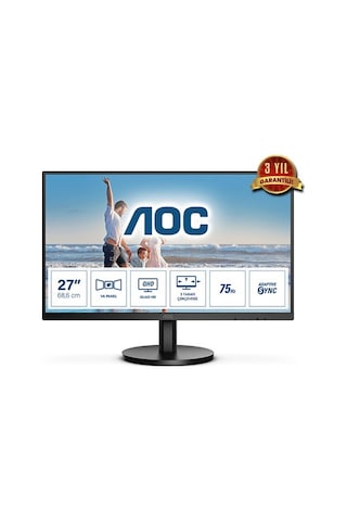 Aoc Q27B3MA 27" 4 MS 75 Hz HDMI Adaptive Sync Antiglare QHD VA LED Monitör