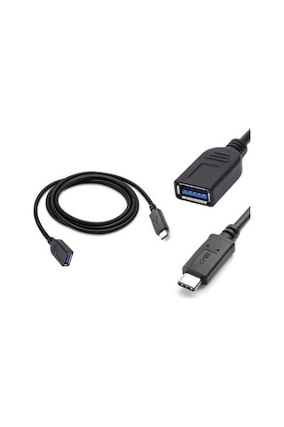 Uzun Type C Otg 1 Metre Typec Otg 1 Metre Type C Erkek Usb Dişi Kablo