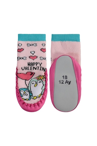Civil Baby Penguen Bebek Kız Havlu Çarık Çorap - Standart