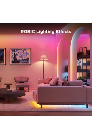 Govee Rgbıcw Wifi+bt Koruyucu Kaplamalı Matter Destekli Led Şerit 10m Uygulama Üzerinden Kontrol Çok Renkli