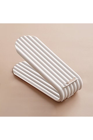 Kosona Gri İki Katlı Ayarlanabilir Ayaklık Depolama Rahati - Ev Ve Dormitory İçin Organize Edici Terlik/spor Ayakkabı Rafı Diğer