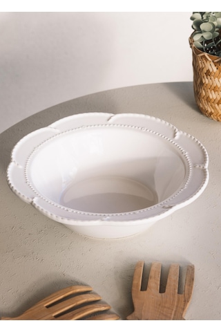 The Mia Grande Salata Kasesi Beyaz 31x9 Cm Grd0015