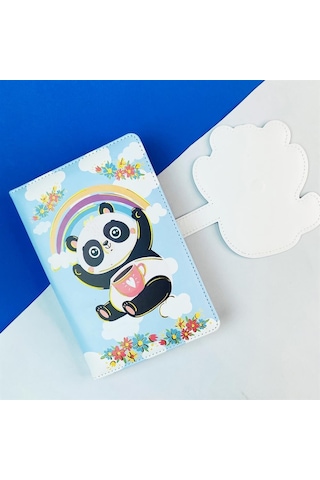 Panda Tasarımlı Kabartma Kapaklı Defter Çok Renkli
