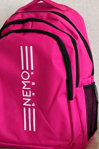 Nemo Bags Unisex Pembe Sırt Çantası Büyük Boy Okul Spor Çantası