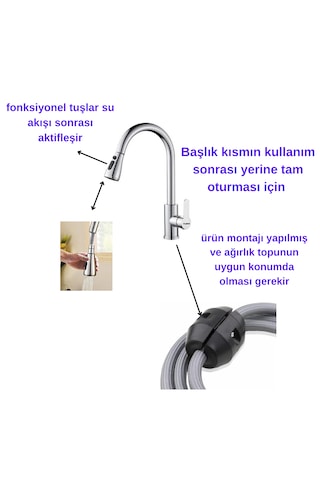 Faumix FL99 Krom Spiralli Sıcak Soğuk Su Girişli Mutfak Bataryası