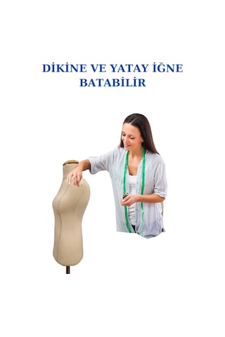 Punto Dikişli Keten Süngerli 50 Eşel Okul Minyatür Terzi Mankeni