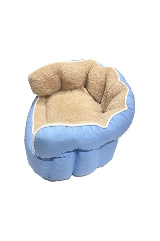 Süslüpati Kullanışlı Yıkanabilir Kumaş Silikon Elyaf Dolgulu Kedi Köpek Yatağı 45cm