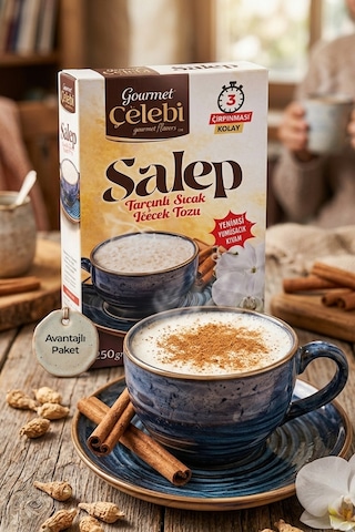 Tarçınlı Salep 250 Gr - Kolay Çırpılan Ve Yoğun Kıvamlı Sıcak Pratik Salep İçecek Tozu Hazır