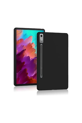 Forzacase Lenovo Tab P12 12.7 İnch Tb370fu Tablet İle Uyumlu Silikon Kılıf Siyah - Fc155 Tablet Kılıfı