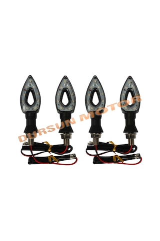 Motosiklet Esnek Kırılmaz 4'lü Sinyal Seti Sarı Işık