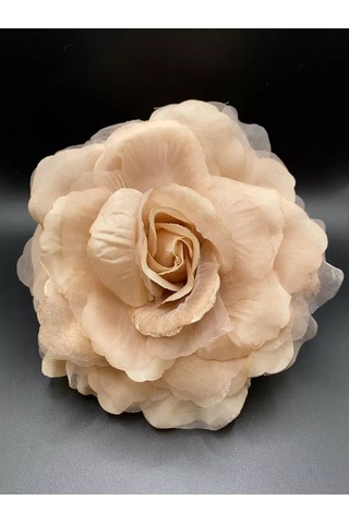 Amely Rid Büyük Ve İri Kumaş Gül Rengi Broş Tokası 175051154 Bej