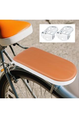Homyl Bisiklet Arka Koltuk Minderi Hafif 30x15x3.5cm Basit Montaj Kahverengi