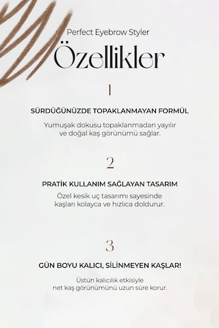 Missha Perfect Eyebrow Styler Uzun Süre Kalıcı Asansörlü Kaş Kalemi Brown