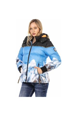 Cipo & Baxx Wm119 Baskılı Şişme Mont Blue Mavi