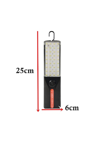 Mıknatıslı 44 Led Süper Parlak 5 Modlu Güneş Enerjili Işıldak Siyah